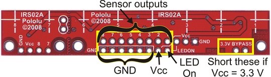 qtr-8a 8′ infrared sensor - analog - pl-960 pin wiring diagram 2